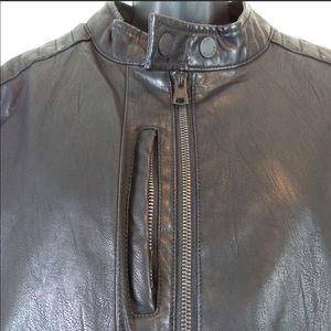 Indigo Star Faux Leather Jacket